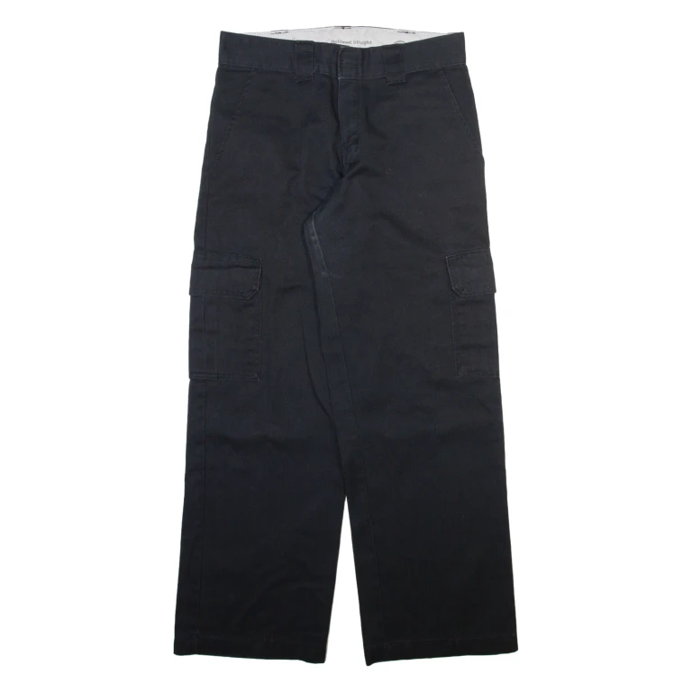 DICKIES Cargo Mens Trousers Black Relaxed Straight W30 L30