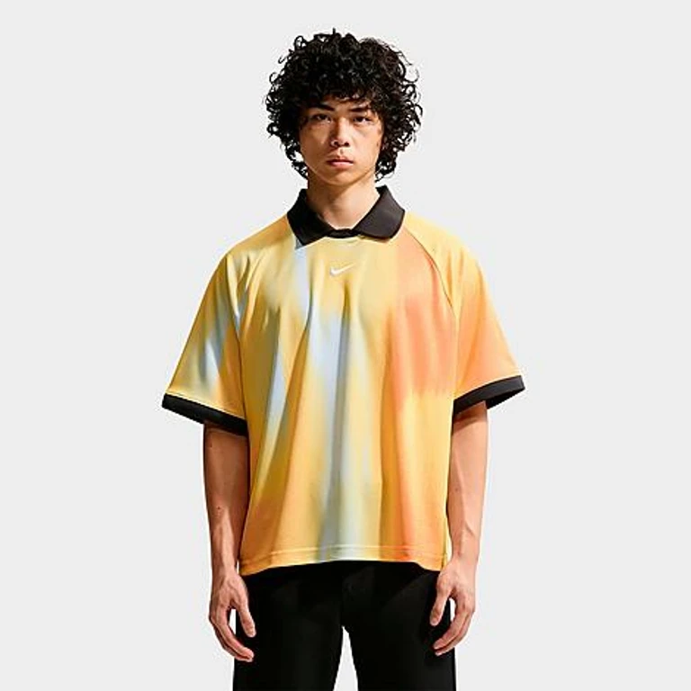 Nike Men's SB Sunset Dri-FIT Jacquard Skate Jersey in Topaz Gold Size: XS