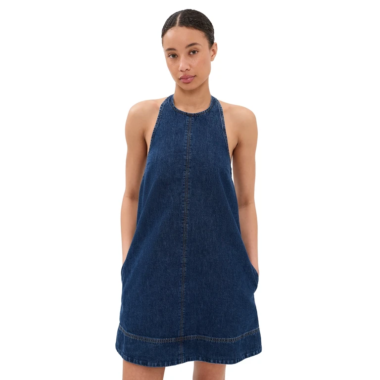 ALIGNE Sandy Denim Mini Dress Mid Blue 14