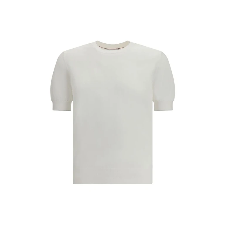 Brunello Cucinelli Wit katoenen T-shirt