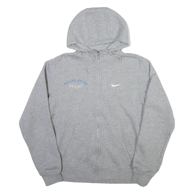 NIKE Mens Grey Hoodie Full Zip S