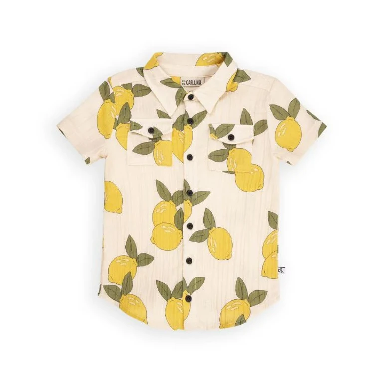 Organic cotton shirt - Lemon - 10 -12 years
