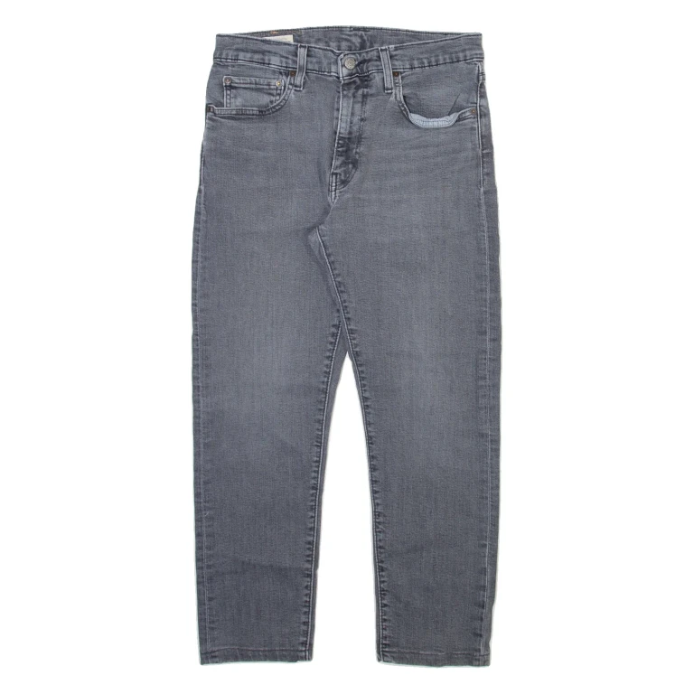 LEVI'S 512 BIG E Jeans Mens Grey Slim Tapered Stone Wash W30 L26