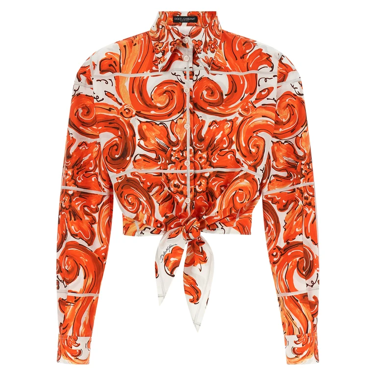 Dolce & Gabbana Orange Cotton Blouse - Women