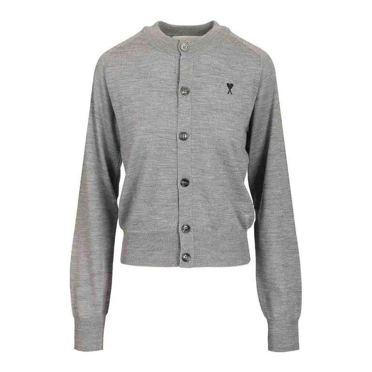 Ami Paris Cardigan - Gris (FKC386KN00390504)