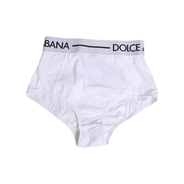 Dolce & Gabbana White Nylon Logo Waistband Panty Underwear 25+pa Clothing - Women