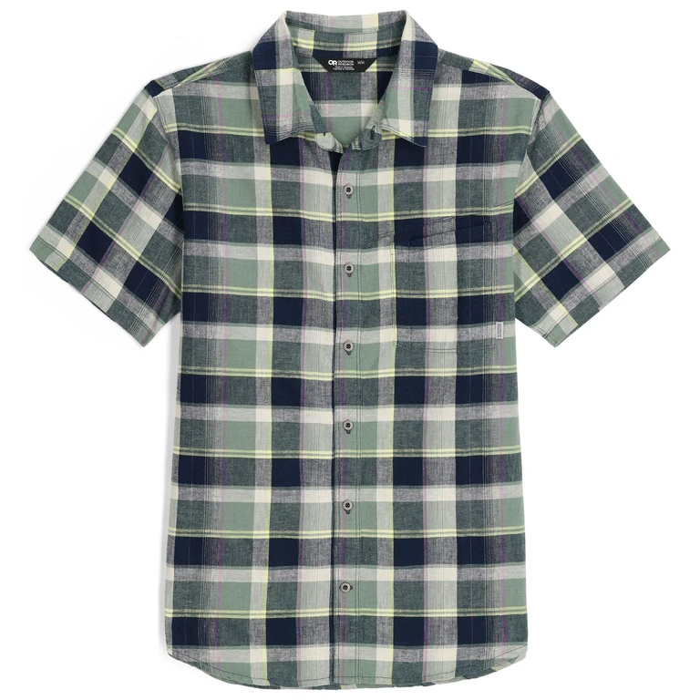 Men's Weisse Button Down Plaid Shirt Shirts