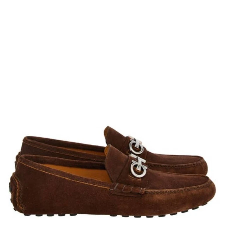 Ferragamo Grazioso Gancini Ornament Driver, Size 9 EE