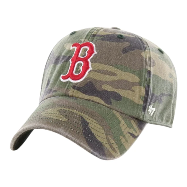 Clean Up Boston Red Sox Strapback Hat - Camo Adjustable Cap