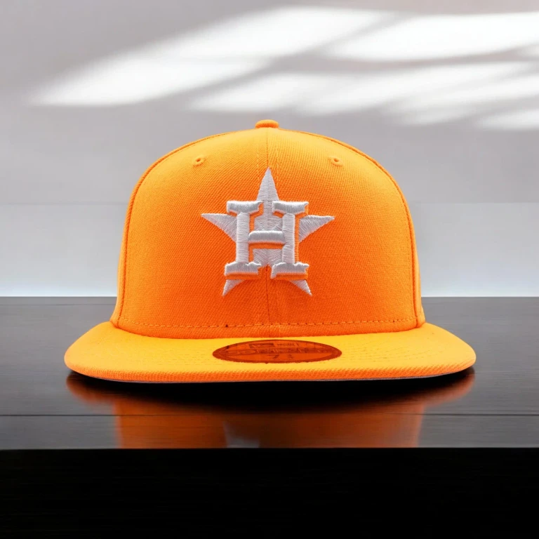 Men's MLB Houston Astros 5950 Fitted-Hunter Flame Orange Gubs Hats