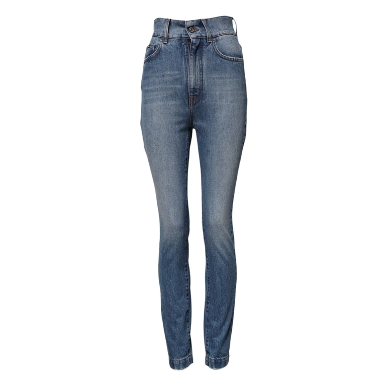 Dolce & Gabbana Blue Washed Skinny High Waist Denim Jeans Light Cotton Elastane Clothing - Women