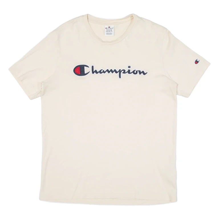 CHAMPION Mens T-Shirt Cream M