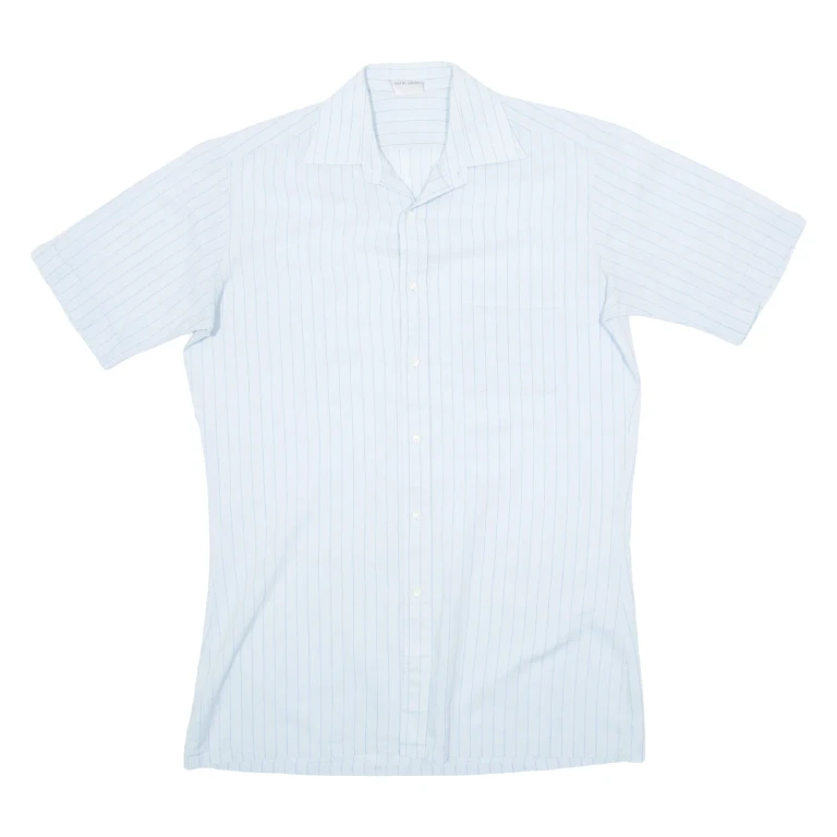 Mens Shirt White Striped M