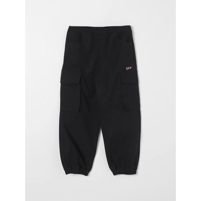 OFF-WHITE KIDS Pants Kids color Black (OGCF005F24FAB0011030)