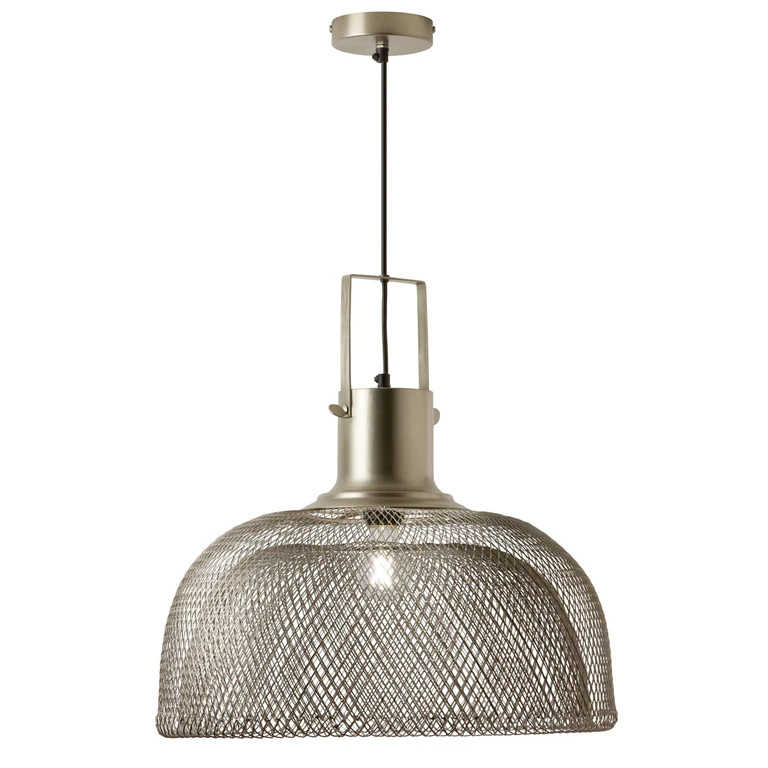 Industrial Silver Dome Shade Pendant