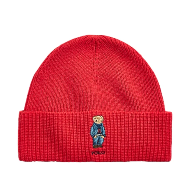 Adult Solid Denim Bear Beanie Hats