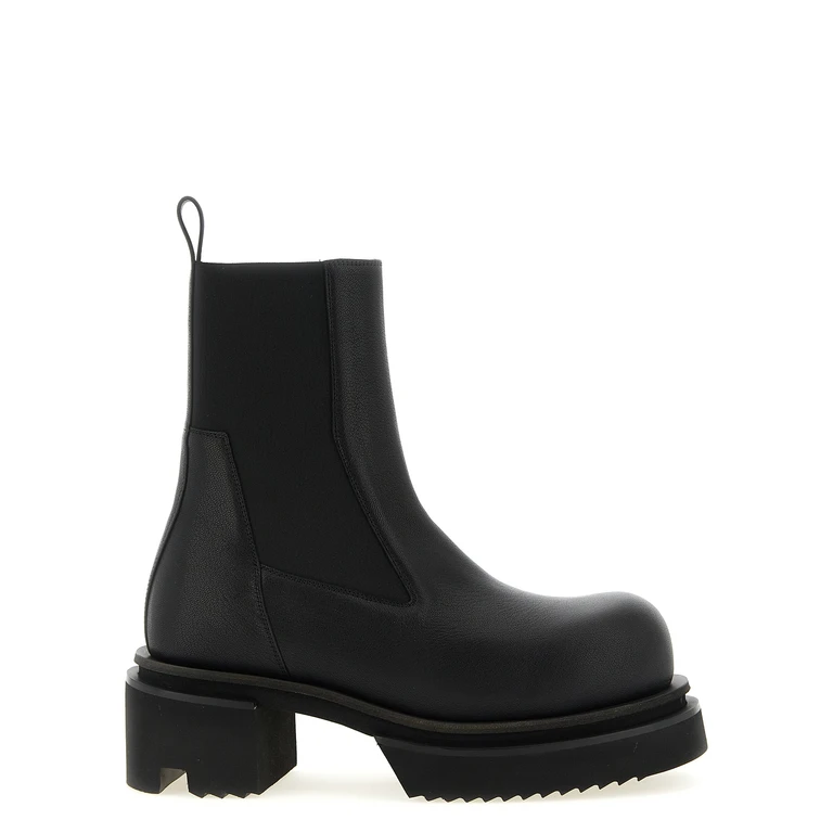 Rick Owens Black Goatskin Ankle Boots - Men