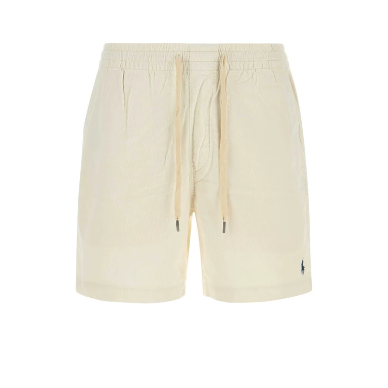 Polo Ralph Lauren White Corduroy Bermuda Shorts Warmwhite Exterior: Cotton - Men