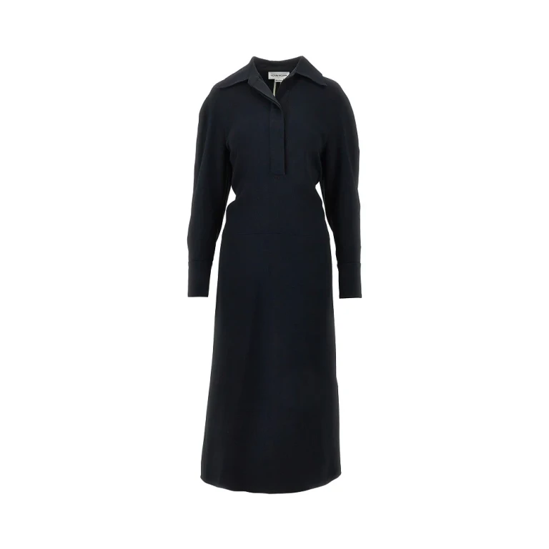 VICTORIA BECKHAM Cady midi shirt dress Woman 8
