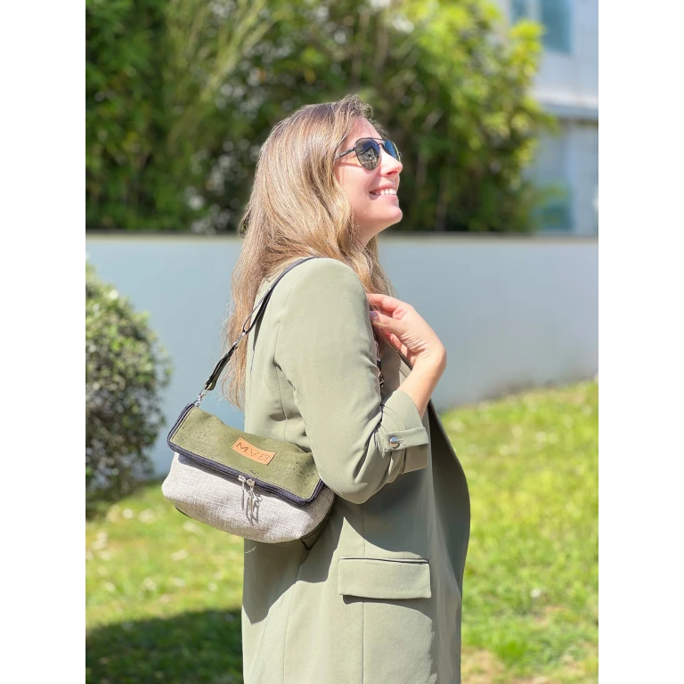 Double-Sided Crossbody Flop Bag soft earth
