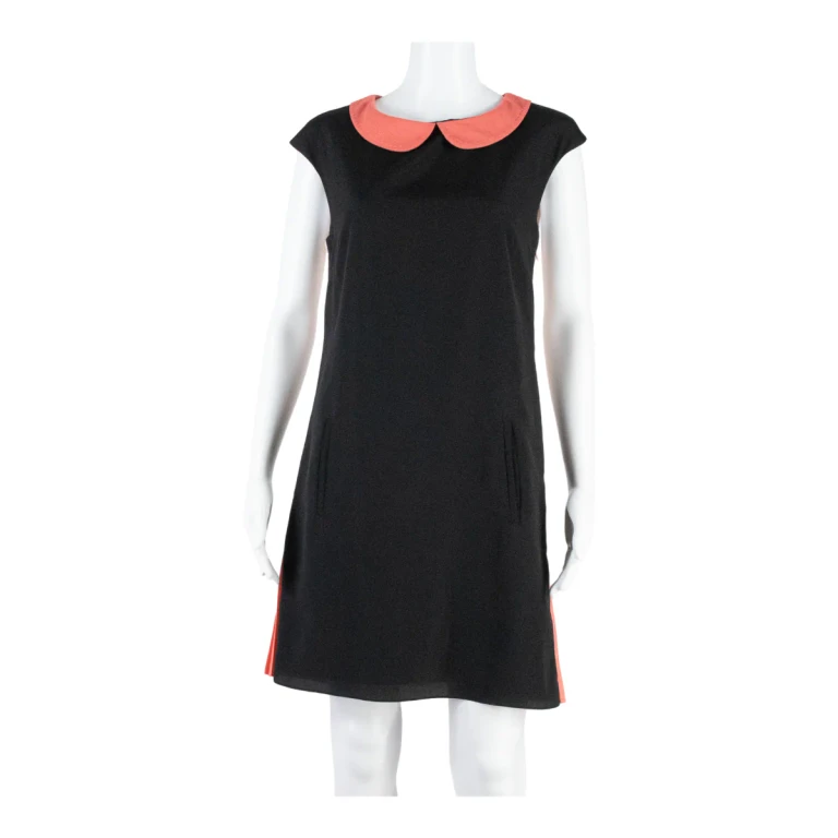 TED BAKER Womens Shift Dress Black Sleeveless Knee Length M