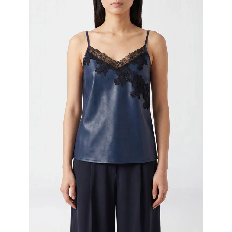 Evening Top with Lace Inserts and Thin Straps (8C0837E005CA97)
