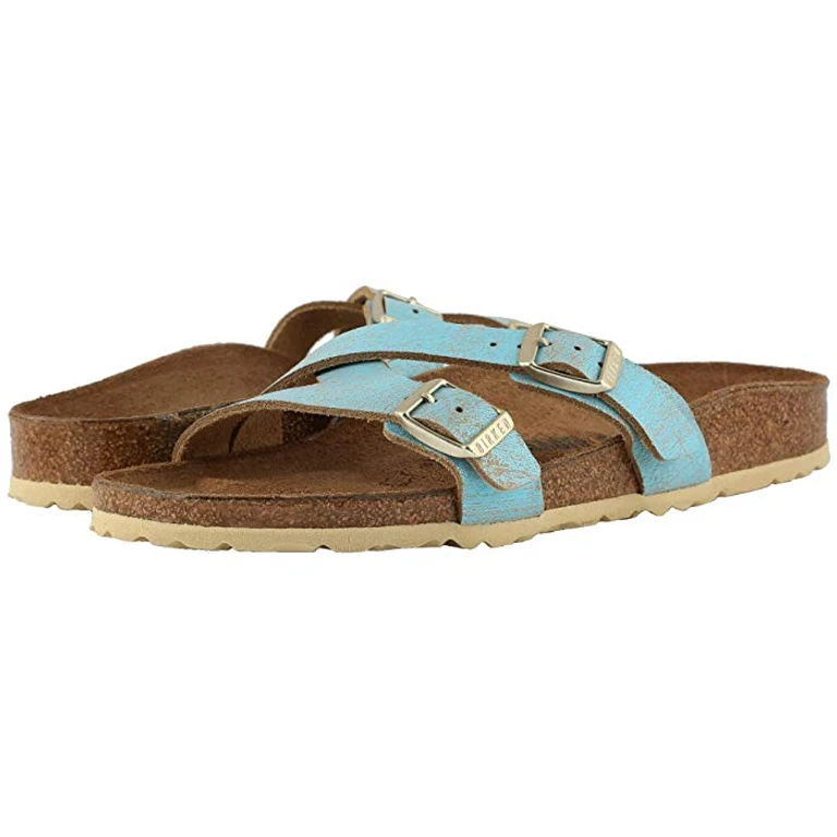 Arizona Shearling Suede Leather Sandals