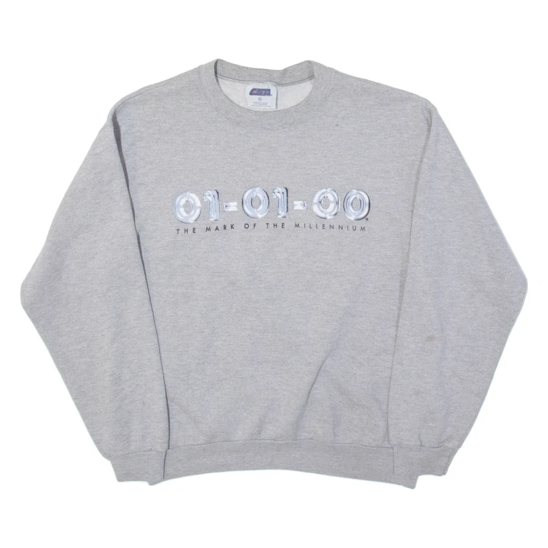 The Mark Of The Millennium Mens Sweatshirt Grey Crew Neck M