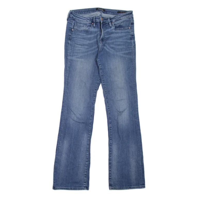 GUESS Womens Jeans Blue Regular Bootcut Stone Wash W29 L30