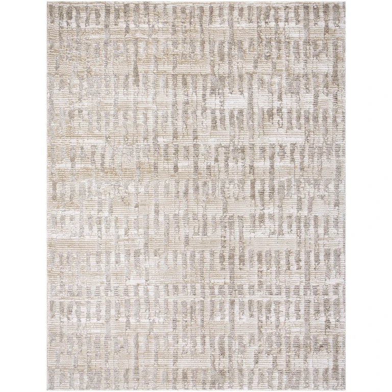 Chelle Beige Shag Area Rug