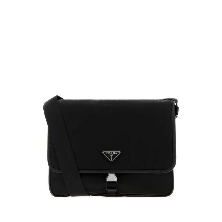 Black Canvas Shopping Bag Nero Borse A Mano