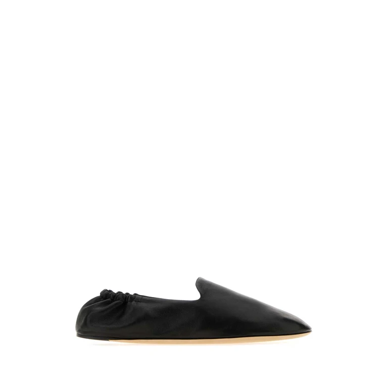 The Row Black Nappa Leather Casa Ballerinas Ballerine - Women