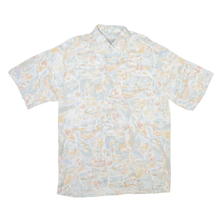 GET IT ALL Mens Shirt Blue Crazy Pattern M