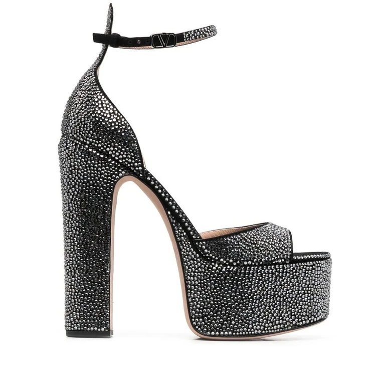 Garavani 170Mm Crystal-Embellished Platform Sandals