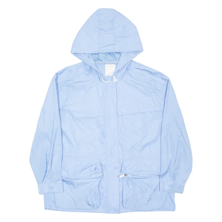 SANDRO Womens Coach Jacket Blue Hooded L
