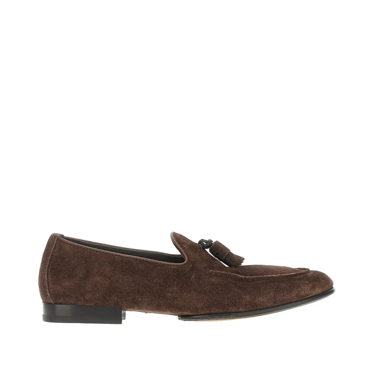 DOUCAL'S Suede leather loafers Man 41+