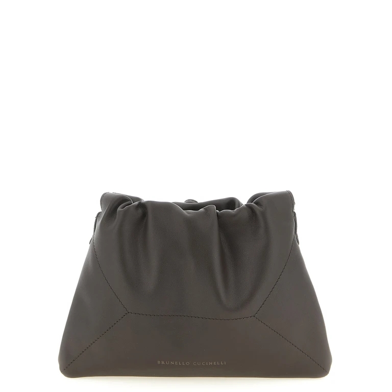 Brunello Cucinelli Brown Calfskin Clutch Bag - Women