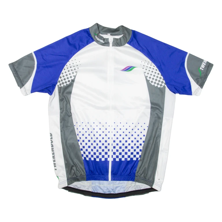 Cycling Full-Zip Mens Jersey White XL