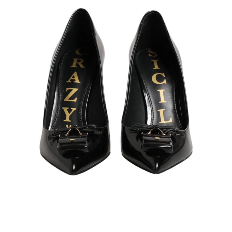 Dolce & Gabbana Black Bag Embellished Heels Pumps Shoes 100lf - Women