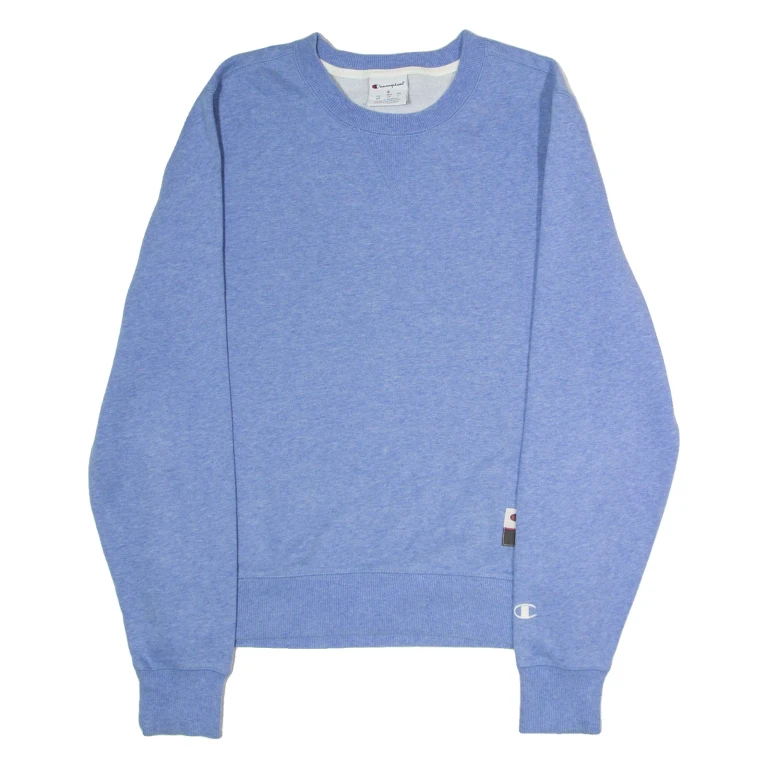 CHAMPION Mens Sweatshirt Blue Crew Neck S