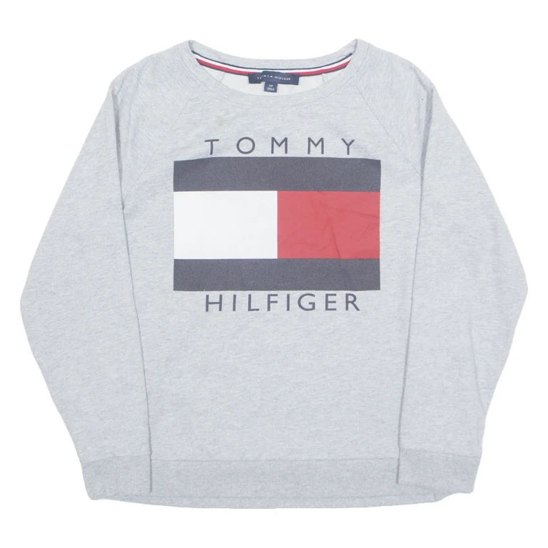 TOMMY HILFIGER Womens Sweatshirt Grey S