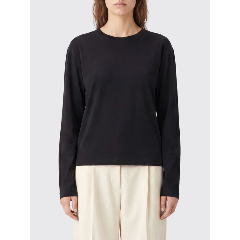 Dropped-Shoulder Long-Sleeve Lyocell-Cotton Blend T-shirt (253WRT0588FB0419001)