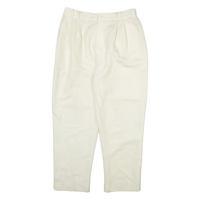 Womens Trousers Cream Relaxed Tapered W30 L25