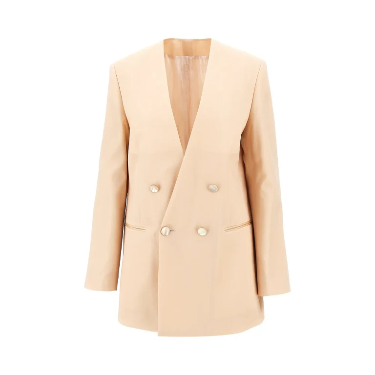 Alberta Ferretti Zweireihige Jacke aus Seidenorganza