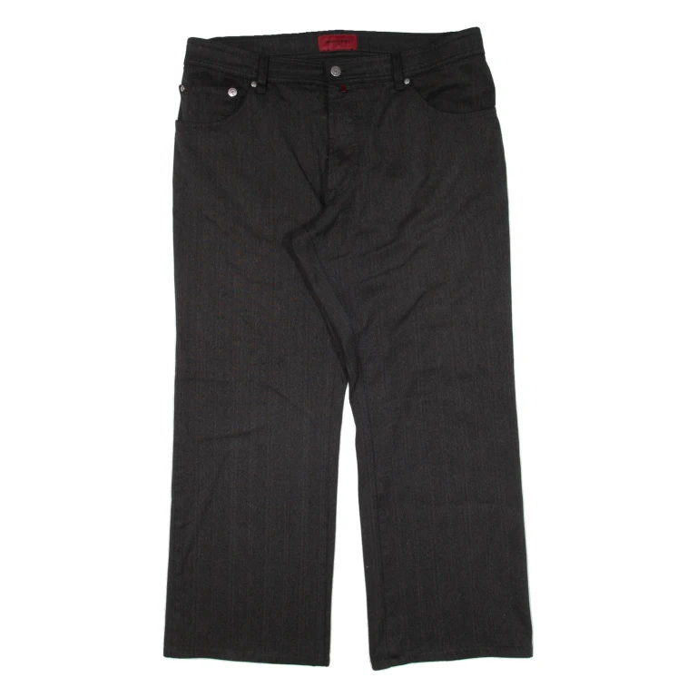 PIERRE CARDIN Mens Trousers Grey Relaxed Straight W38 L28