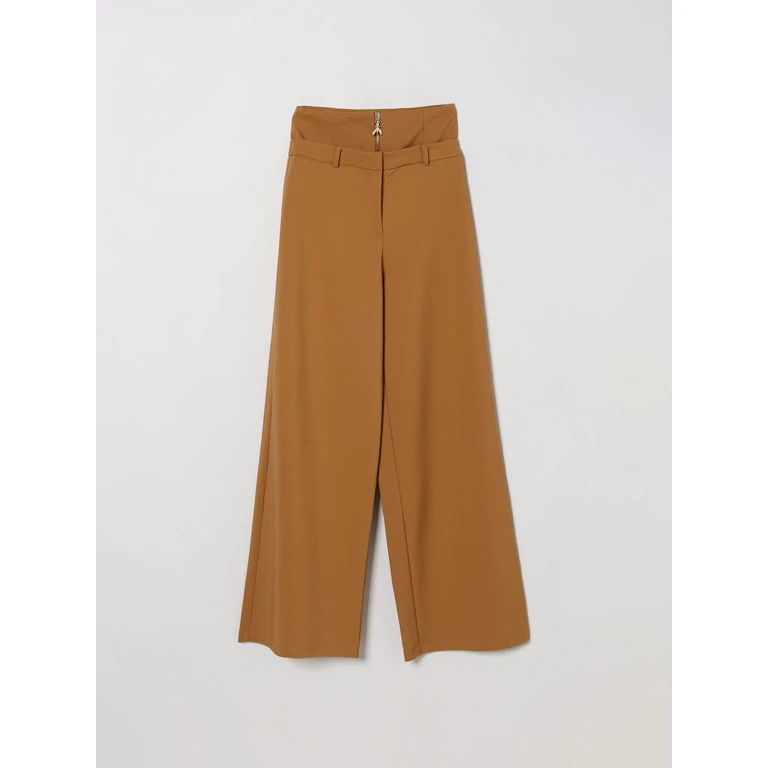 Girl's High-Waisted Straight-Leg Crêpe Trousers with Zip (7P0431A555B883)