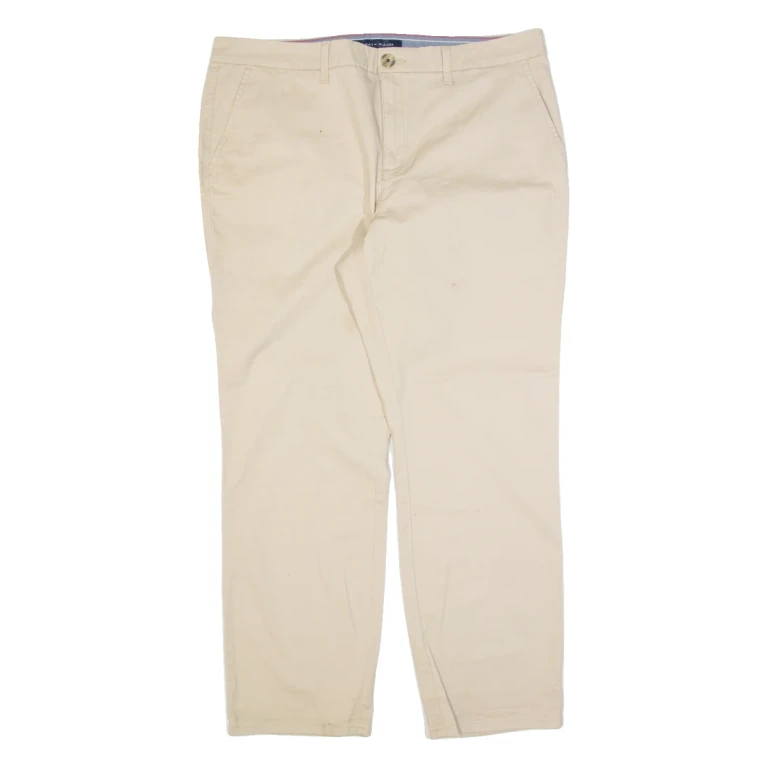 TOMMY HILFIGER Chino Womens Trousers Beige Regular Tapered W38 L30