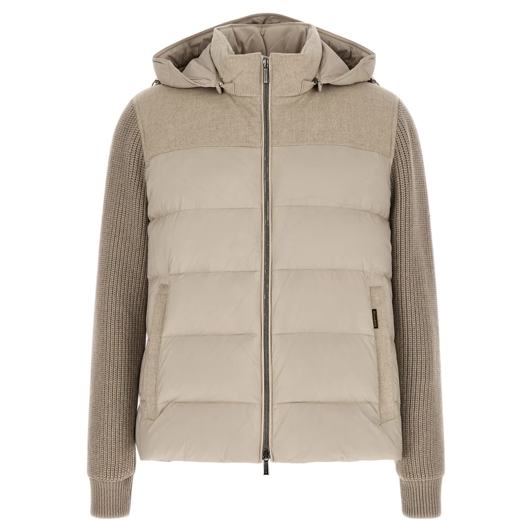 Beige Wool Full-Length Jacket Clothing - Men