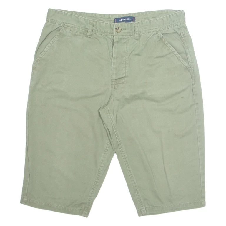 KANGOL Womens Denim Shorts Green M W34