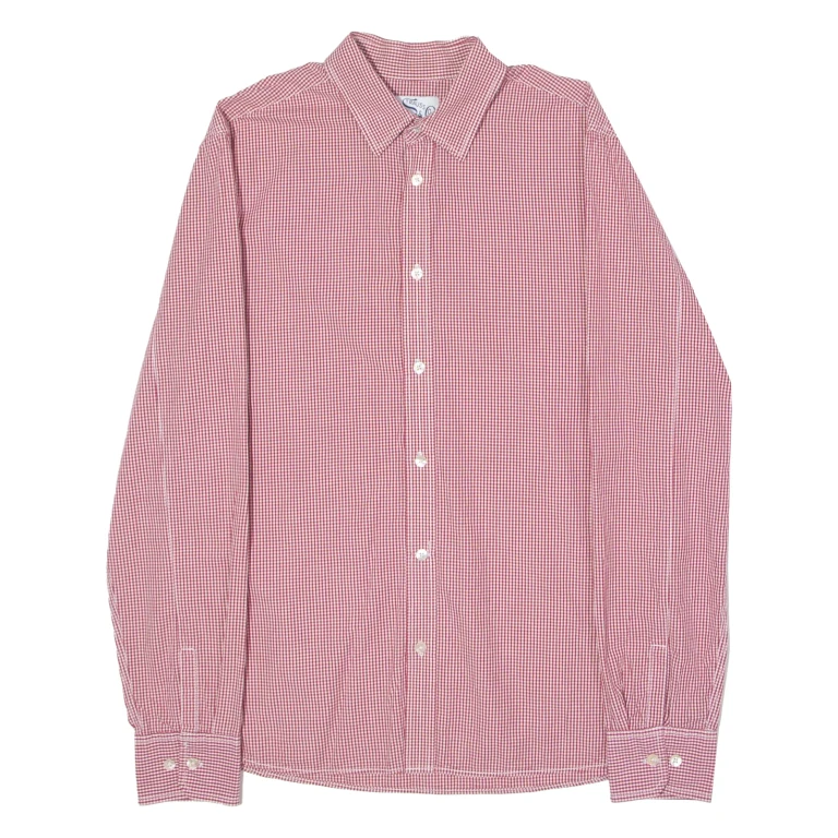 LEVI'S Classic Fit Mens Shirt Red Gingham Long Sleeve M